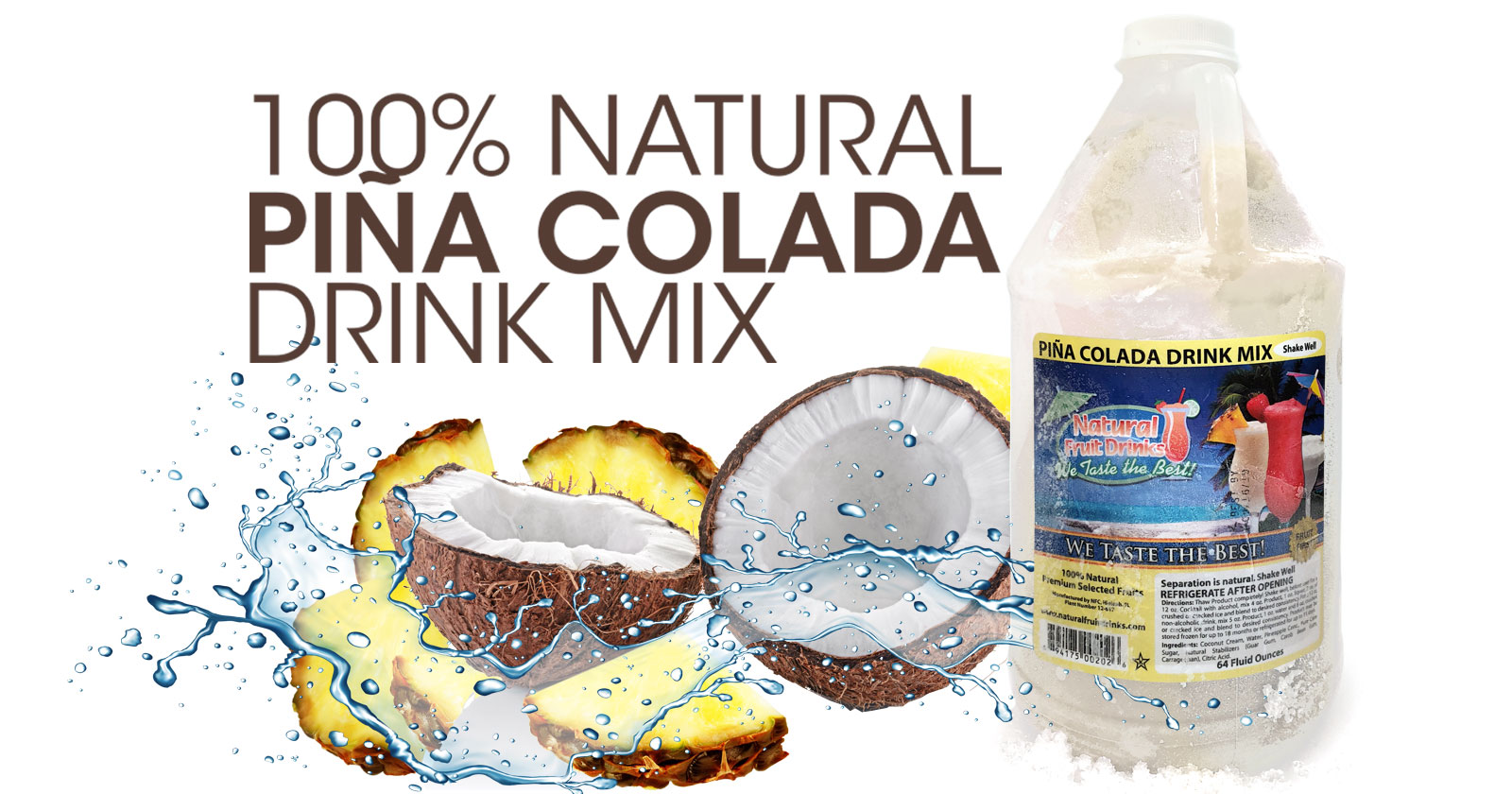 Discover our 100% Natural Pina Colada Drink Mix Puree